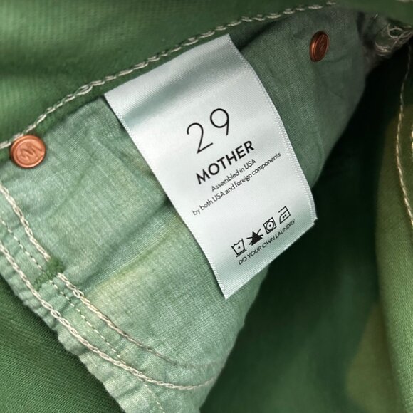 Mother Mid Rise Dazzler Ankle Fray Jeans Green Size 29 Women's - Picture 8 of 8